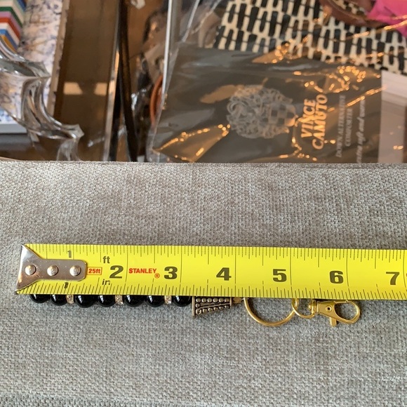 Black agate beaded handmade keychain - Picture 11 of 11